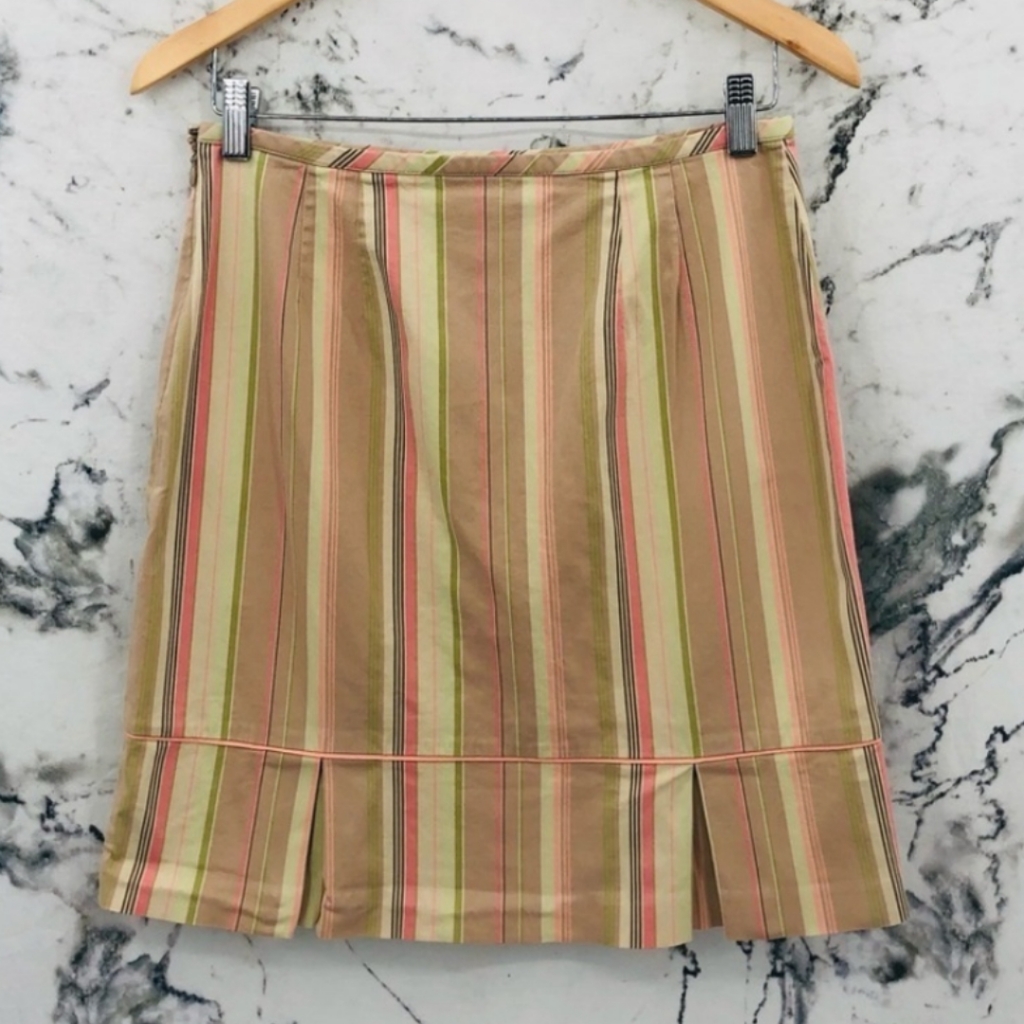 Ann Taylor Loft Striped A-Line Skirt